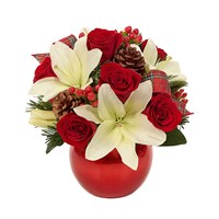 Holiday celebration ornament flower bouquet (BF434-11KL)